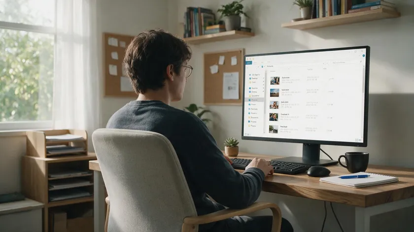 Person at a Windows PC with File Explorer open, about to convert JPG images to PDF